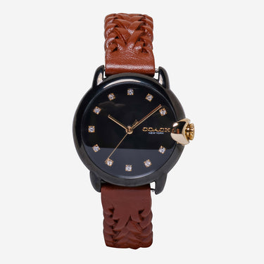 Coach Rewound Black and Brown Quartz Analog Watch