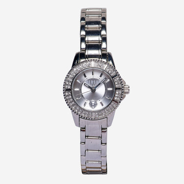 Versus Versace Rewound Diamond Silver Bracelet Quartz Analog Watch