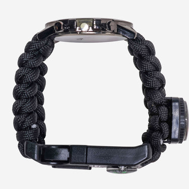 EMAK Rewound Black Fabric Bracelet Quartz Analog Watch