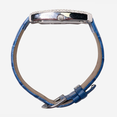 Peugeot Rewound Silver and Blue Quartz Analog Watch