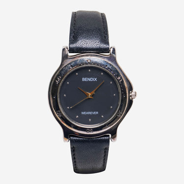 Bendix Rewound Silver and Black Quartz Analog Watch