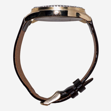 Vivan Rewound Gold and Diamond Brown Quartz Analog Watch