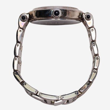 Ecclissi Rewound Silver Round Metal Bracelet Quartz Analog Watch