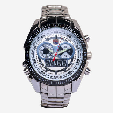 HaoHua Rewound Silver Bracelet Quartz Analog Watch