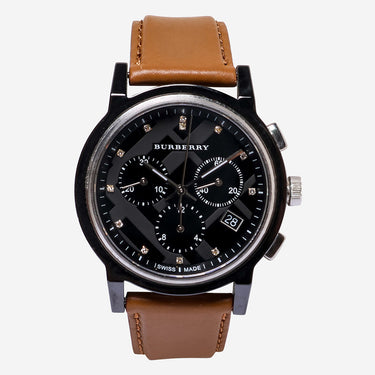 Burberry Rewound Silver and Brown Quartz Analog Watch