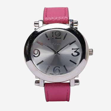 Geneva Rewound Silver and Pink Quartz Analog Watch