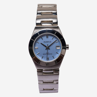 Elgin Rewound Blue and Silver Bracelet Quartz Analog Watch