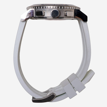 Burberry Rewound Silver and White Resin Quartz Analog Watch