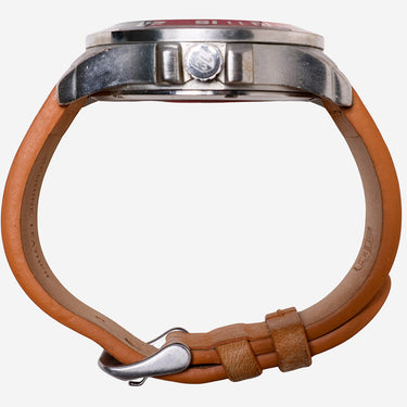 Three Leagues Rewound Silver and Brown Quartz Aanlog Watch