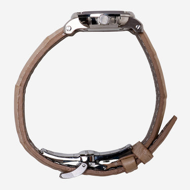 Burberry Rewound Silver and Tan Quartz Analog Watch