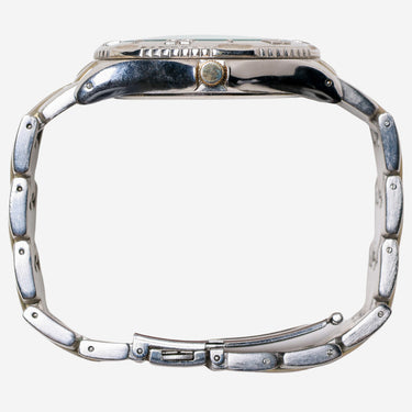 Geneva Rewound Silver and Gold Round Metal Bracelet Quartz Analog Watch