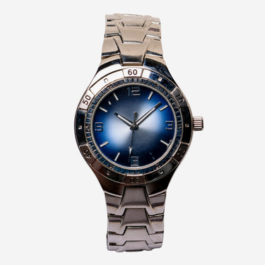 Allude Rewound Blue and Silver Metal Bracelet Quartz Analog Watch