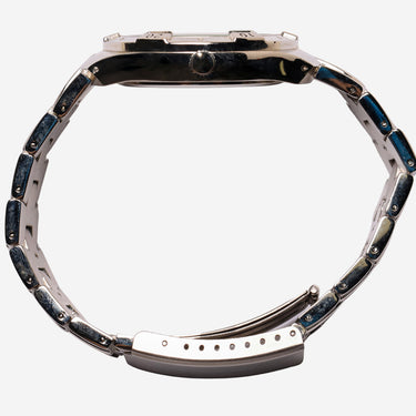 Allude Rewound Blue and Silver Metal Bracelet Quartz Analog Watch