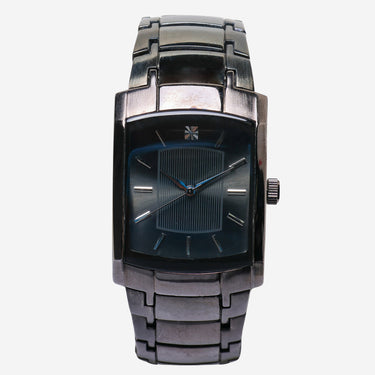 Diamond Rewound Black Diamond Metal Bracelet Quartz Analog Watch
