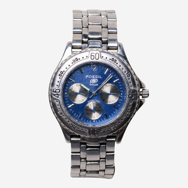 Fossil Rewound Blue and Silver Quartz Analog watch
