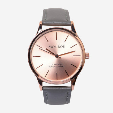 Mornroe Rewound Rose Gold and Gray Quartz Analog Watch