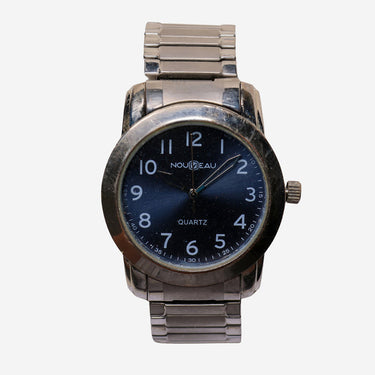 Nouveau Rewound Blue and Silver Quartz Analog Watch