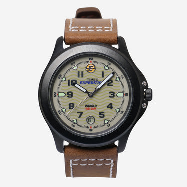 Timex Rewound Expedition Black and Brown Leather Quartz Analog