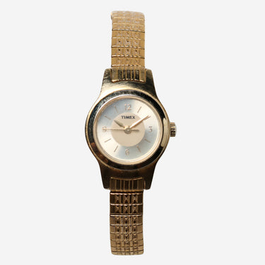 Timex Rewound Little Gold Metal Bracelet Quartz Analog Watch