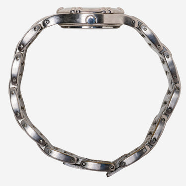 Fossil Rewound Blue and Silver Chain Metal Bracelet Quartz Analog Watch