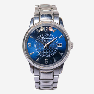 Rushmore Rewound Black and Silver Metal Bracelet Quartz Analog Watch