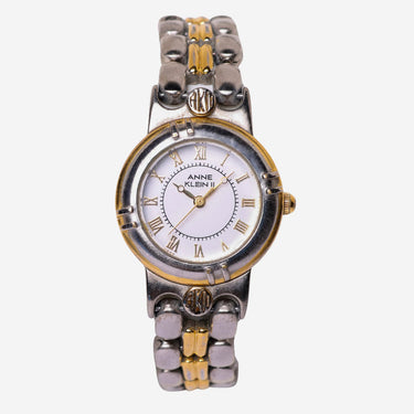Anne Klien Rewound Silver and Gold Chain Quartz Analog Watch