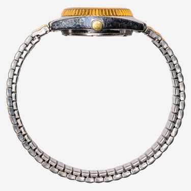 Pulsar Rewound Small Gold and Silver Metal Quartz Analog Watch