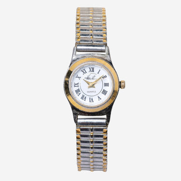 Kathie Lee Rewound Gold and Silver Metal Bracelet Quartz Analog Watch