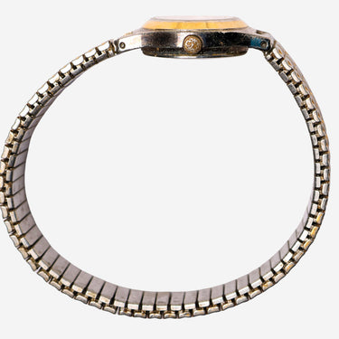 Kathie Lee Rewound Gold and Silver Metal Bracelet Quartz Analog Watch