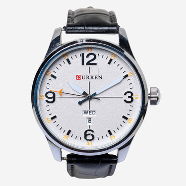 Curren Rewound Silver and Black Quartz Analog Watch