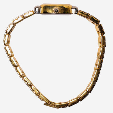 Kristine Rewound Gold and Silver Diamond Quartz Analog Watch
