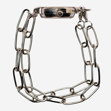 Geneva Rewound Elite Silver Chain Quartz Analog