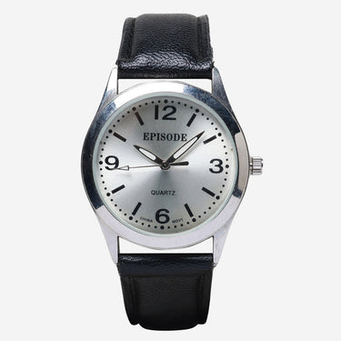 Episode Rewound Silver and Black Quartz Analog Watch