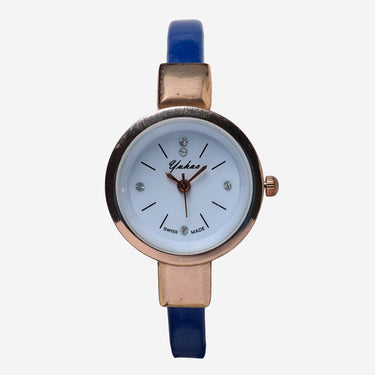 Yuhuo Rewound Gold and Blue Quartz Analog Watch
