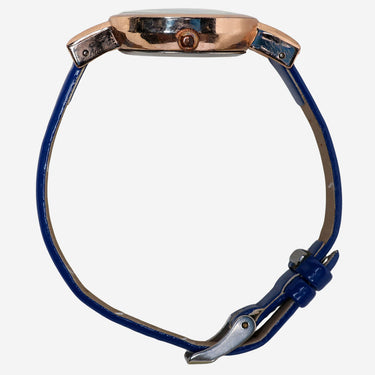 Yuhuo Rewound Gold and Blue Quartz Analog Watch