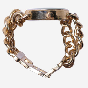 Gino Milano Rewound Gold Metal Chain Bracelet Quartz Analog Watch