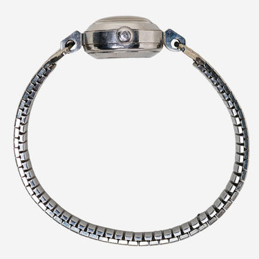 Bulova Rewound Small Silver Metal Bracelet Mechanical Watch