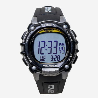 Timex Rewound Ironman Black and Gray Quartz Digital Watch 40mm