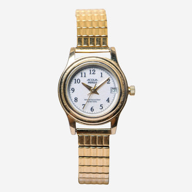 Acqua Rewound Gold Bracelet Quartz Analog Watch 25mm