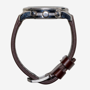 Michael Kors Rwound Silver and Brown Quartz Analog Watch 45mm