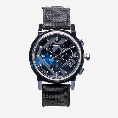 Burberry Rewound Silver and Black Quartz Analog Watch 40mm