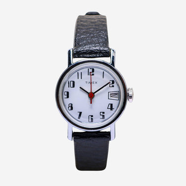 Timex Rewound Silver Colored and Black Mechanical Watch 25mm