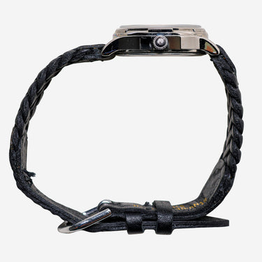 Timex Rewound Indiglo Silver Colored and Black Quartz Analog Watch 25mm