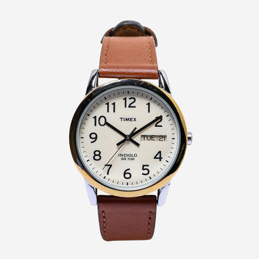 Timex Rewound Gold and Silver Colored Quartz Analog Watch 35mm