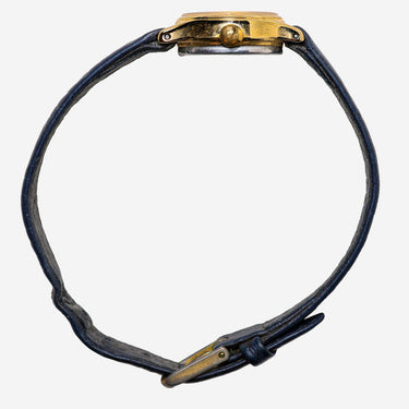 Timex Rewound Small Round Gold Colored and Black Quartz Analog Watch 20mm