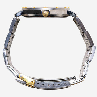 Titan Rewound Silver and Gold Colored Metal Bracelet Quartz Analog Watch. 35mm