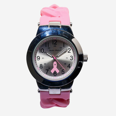 Nurse Mates Rewound Silver Colored and Pink Quartz Analog Watch 40mm