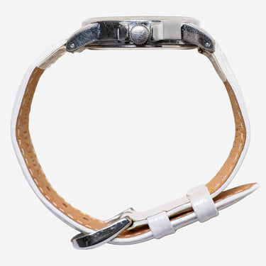 Timex Rewound Silver Colored and White Quartz Analog Watch 30mm