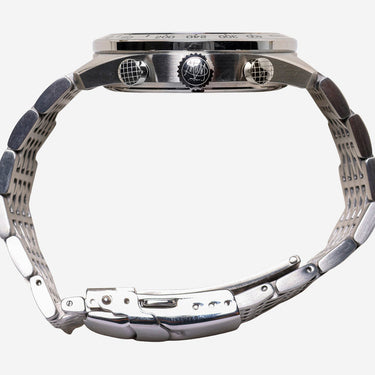 Timex Rewound Waterbury Silver Colored Metal Bracelet Quartz Analog Watch 40mm