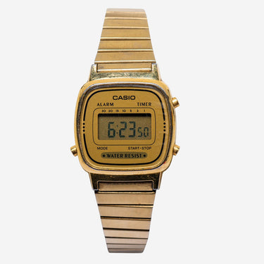 Casio Rewound Gold Colored Quartz Digital Watch 20mm